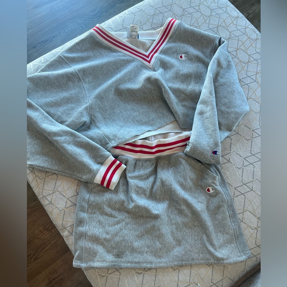 Vintage crop champion reverse weave SET